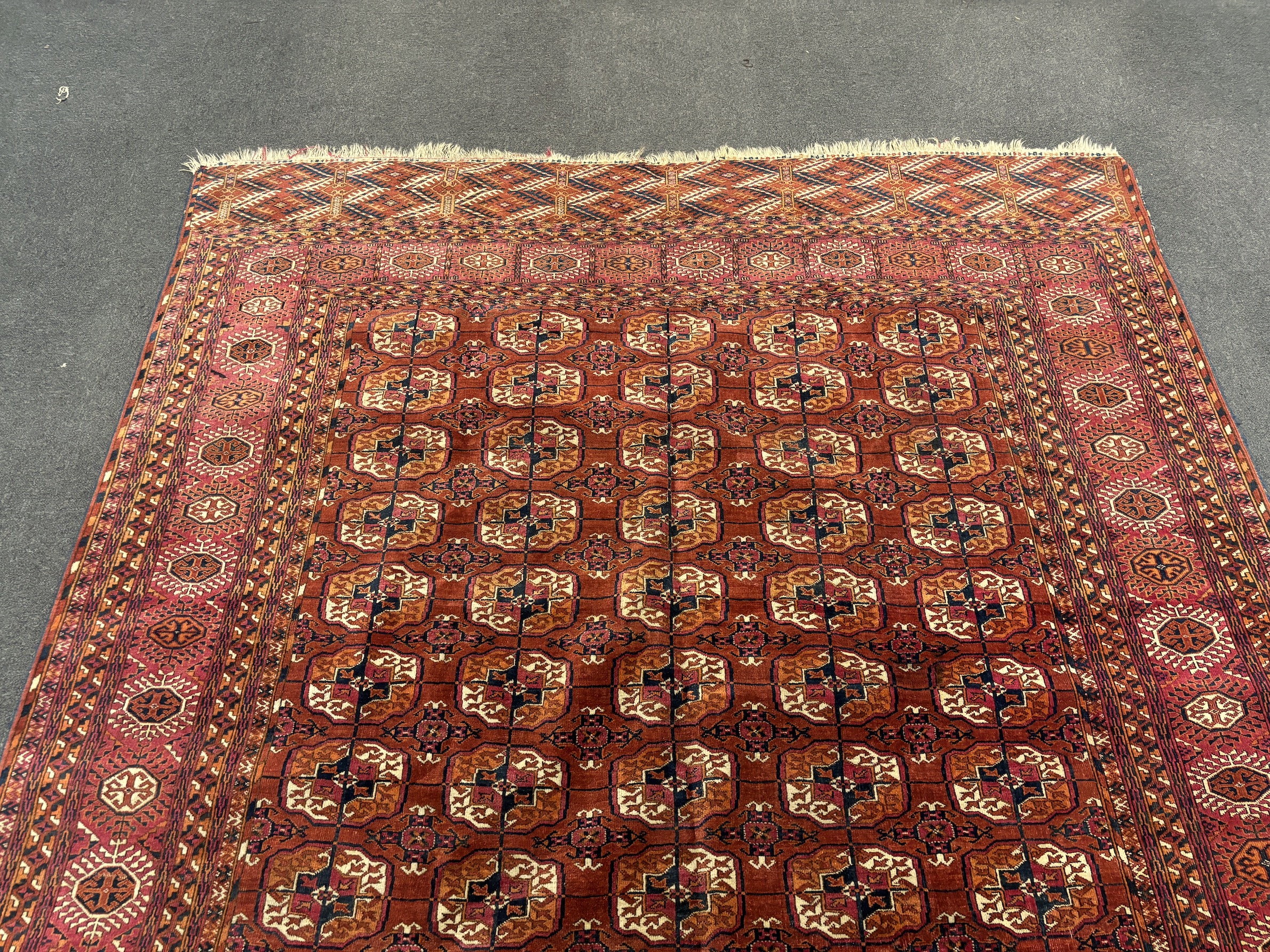 A Turkoman Tekke carpet, 19th century, 360 x 230cm